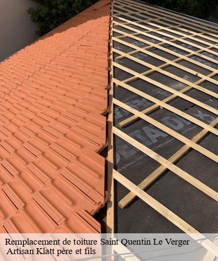 Remplacement de toiture  saint-quentin-le-verger-51120  Artisan Klatt père et fils