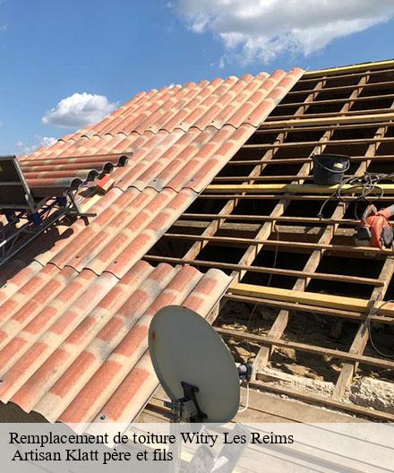 Remplacement de toiture  witry-les-reims-51420  Artisan Klatt père et fils
