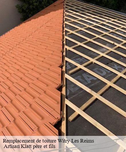 Remplacement de toiture  witry-les-reims-51420  Artisan Klatt père et fils